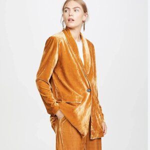 Festive STUNNING Velvet Blazer GOLD/MUSTARD